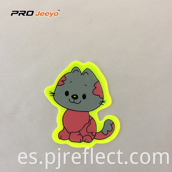 Reflective Adhesive Pvc Cat Shape Stickers For Children Rs Dw008